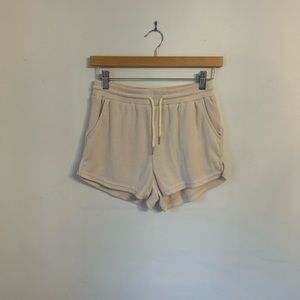 SHEIN cream colored lounge shorts